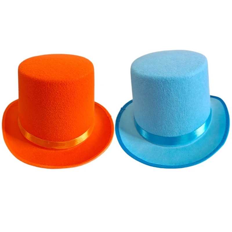 Fashion Solid Color Hat Magician for Magician Costume Felt Hat Adult