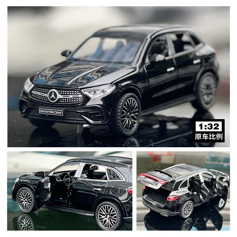 1:32 بنز GLC400 SUV GLC سبيكة العضلات نموذج سيارة الصوت والضوء لعبة المقتنيات هدية عيد ميلاد