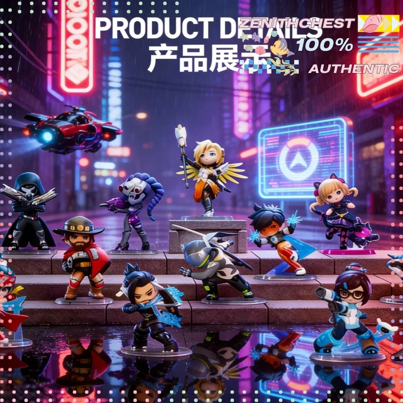 

Genuine POPMART x Overwatch Play Of The Game Series Mystery Box Collectible Figurine Surprise Toy Gift for Overwatch Fans