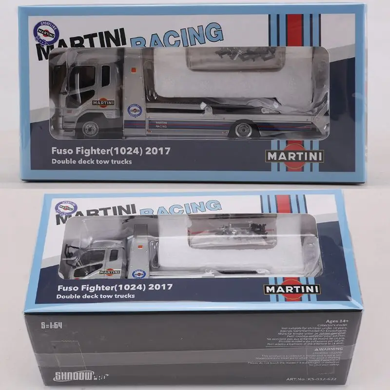 In Stock 1:64 Double Deck Transport Truck Alloy Car Model Die-Cast Static Car Model Creative Decoration Item Holiday Gift