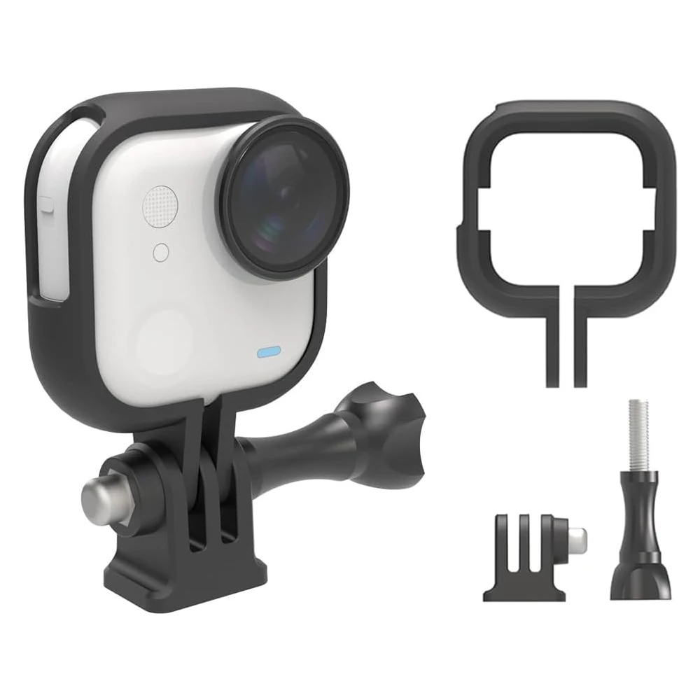 

Protective Frame Case for Insta360 Go Ultra, Camera Cage Bezel with Mount Adapter&Screw Sturdy Housing Shell for Go Ultra Camera