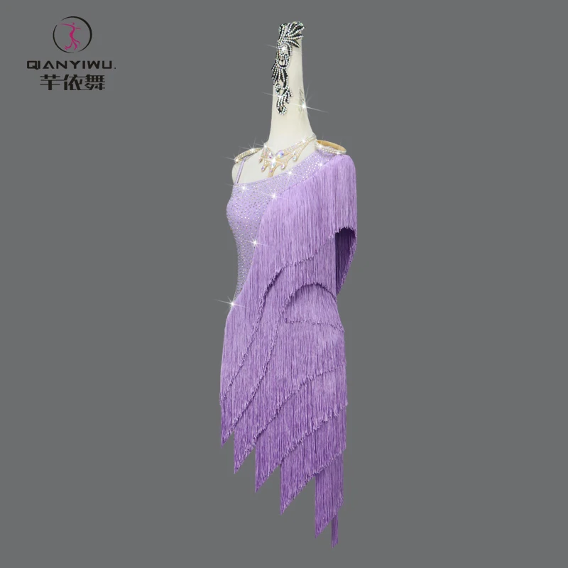 Novo vestido de dança latina sexy roupas das mulheres prática de salão usar cabaré traje de baile senhoras crianças terno meninas palco saia noite