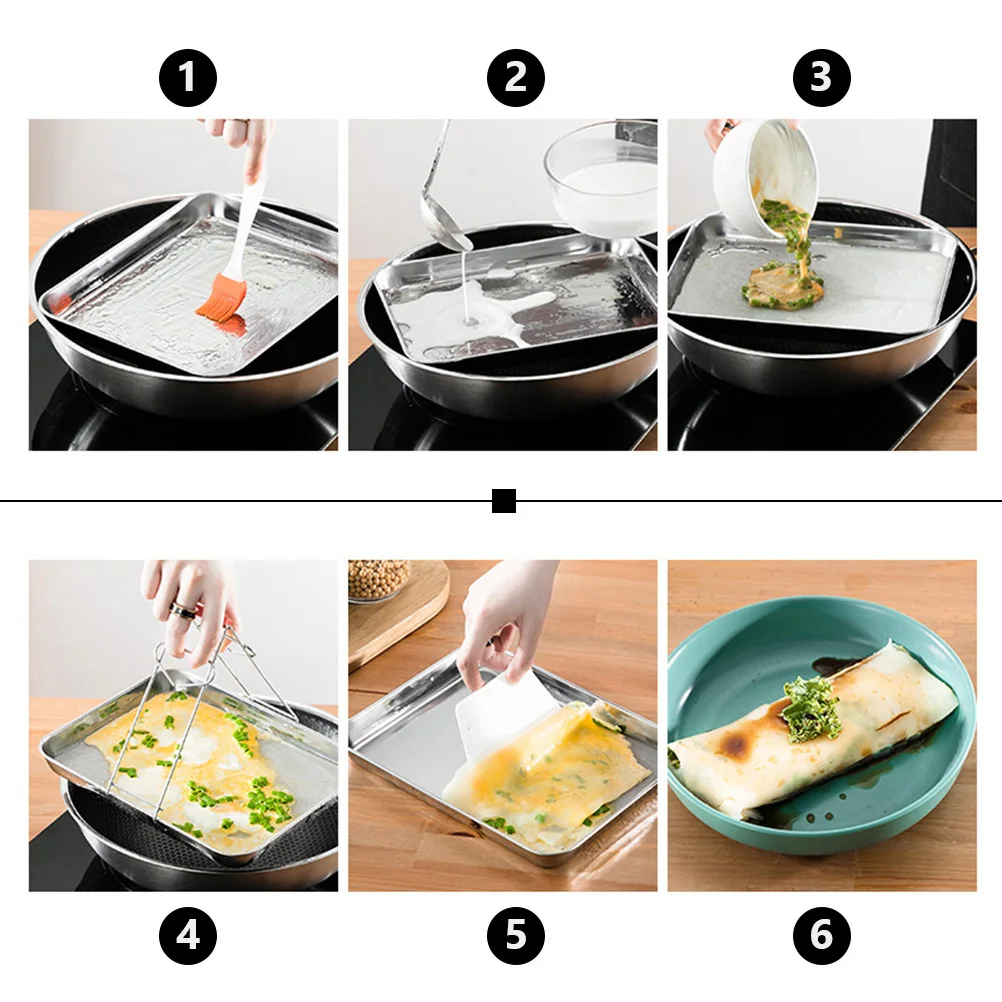 

2 Sets Stainless Steel Tray Draining Rack Cooling Baking Kitchen Storage Pans Multifunctional Non Slip Stackable