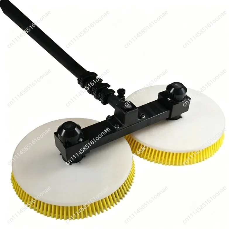 Electric Double-head Solar Panel Cleaning Brush Handheld Telescopic Cleaner
