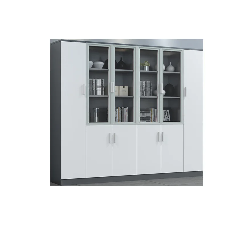 Office Furniture Finance Room Information Cabinet Boss Desk Matching Background Bookcase Floor Locker File Cabinet Woode