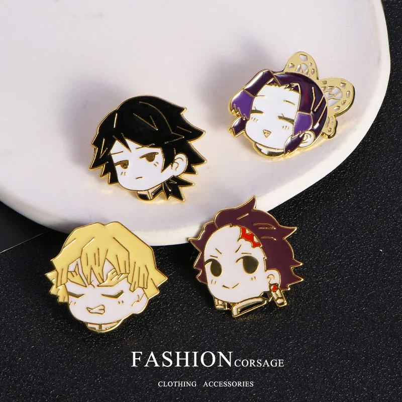 Anime Jujutsu Kaisen Kochou Shinobu Tomioka Giyuu Agatsuma Zenitsu Cosplay Colleagues Metal badge brooch pendant