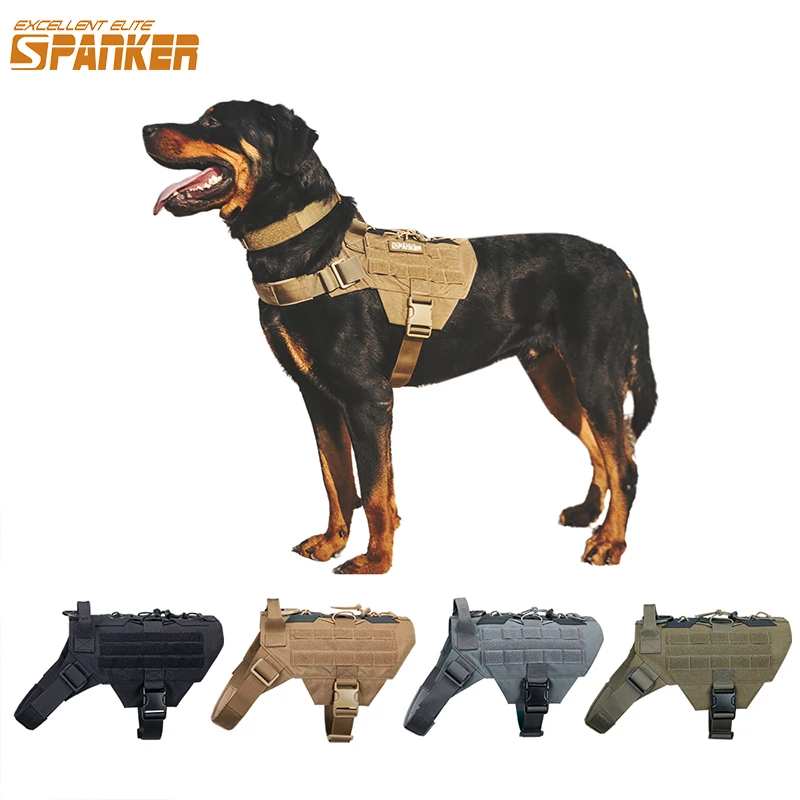 Dog Harness Breathable Training Vest Dog Harness Vest with Handle Outdoor  Dog Vests Patrol K9 Harness with Handle