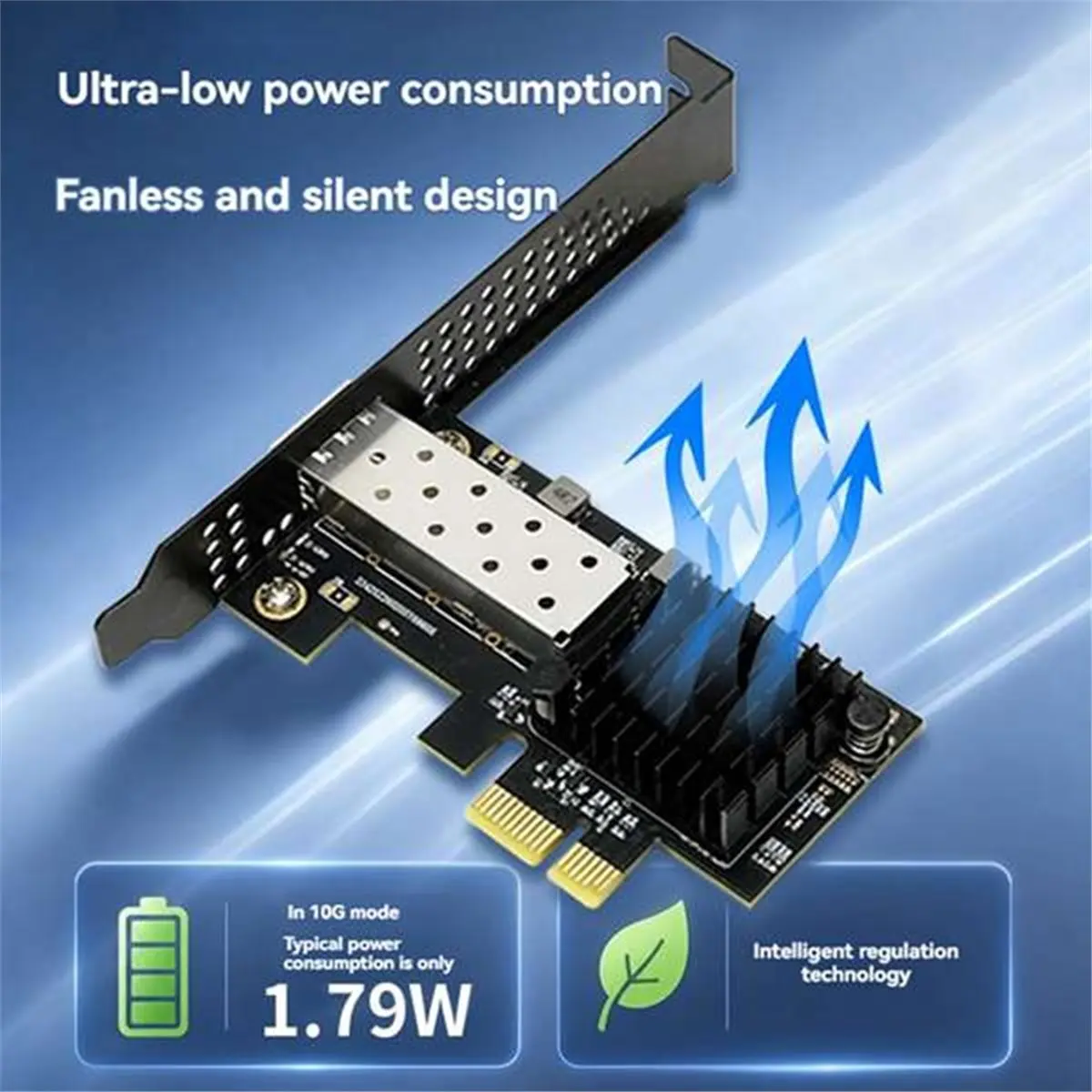 L70A 10G + PCIe 4.0 X1 RTL8127ATF Glasfaser-Netzwerkkarte mit LR1310nm 10KM Modul für Multi-Gigabit-Netzwerkgeschwindigkeiten