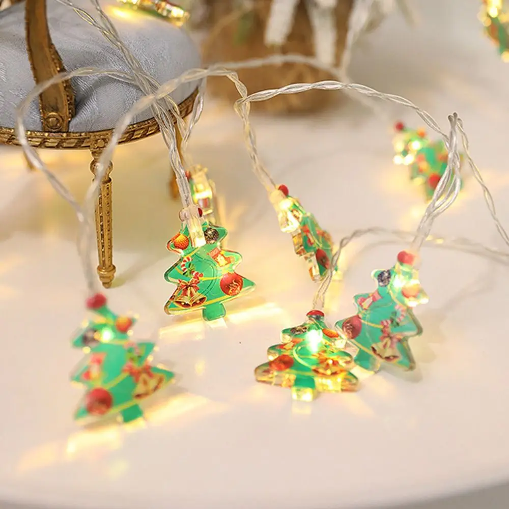 Guirxiété lumineuse de Noël à LED, flocon de neige, étoile, nickel é, guirxiété, batterie, USB, extérieur, arbre, vacances, décoration du Nouvel An, 1.5m-50m, 2024