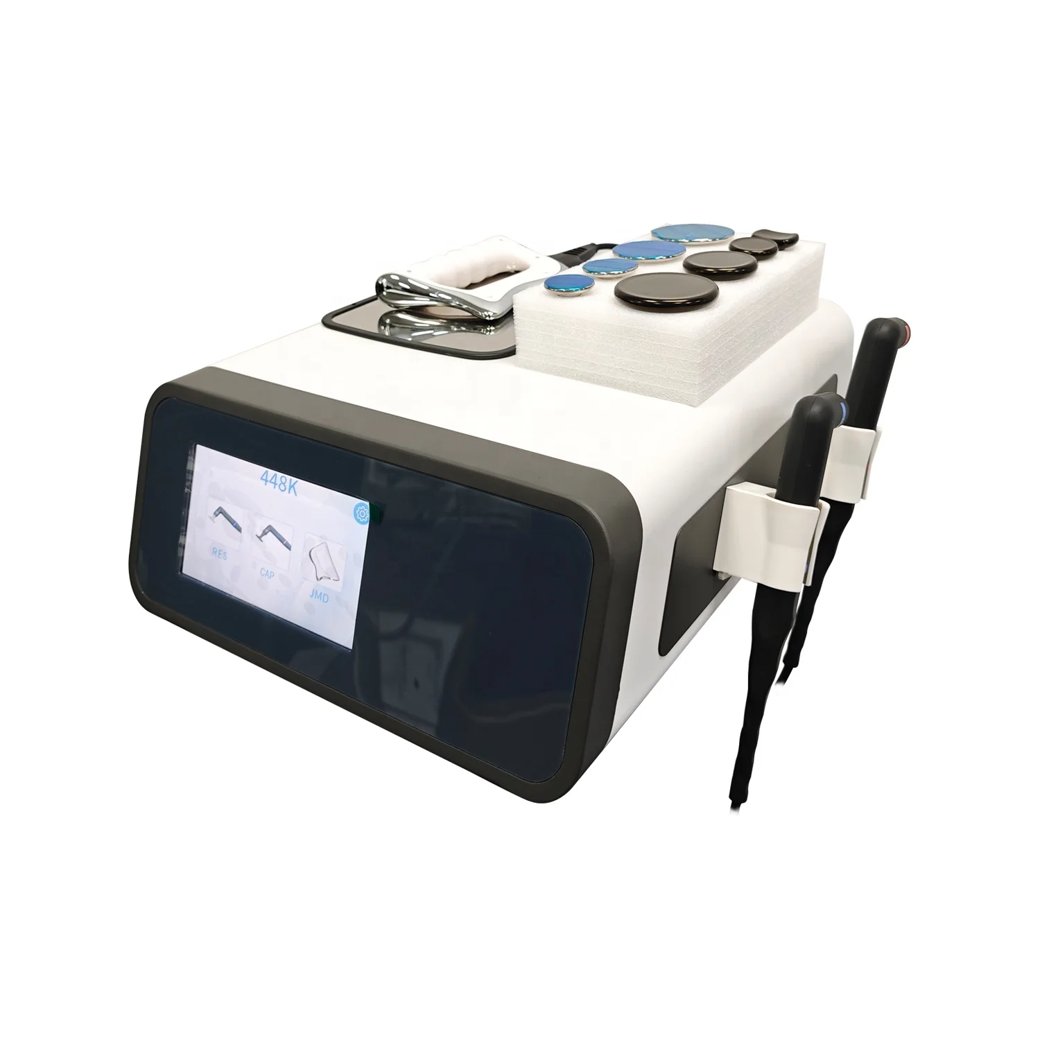 

New Professional Fever Master 3 in 1 Physiotherapy Diathermie Tecar 448k Pain Relief RET CAP Therapy