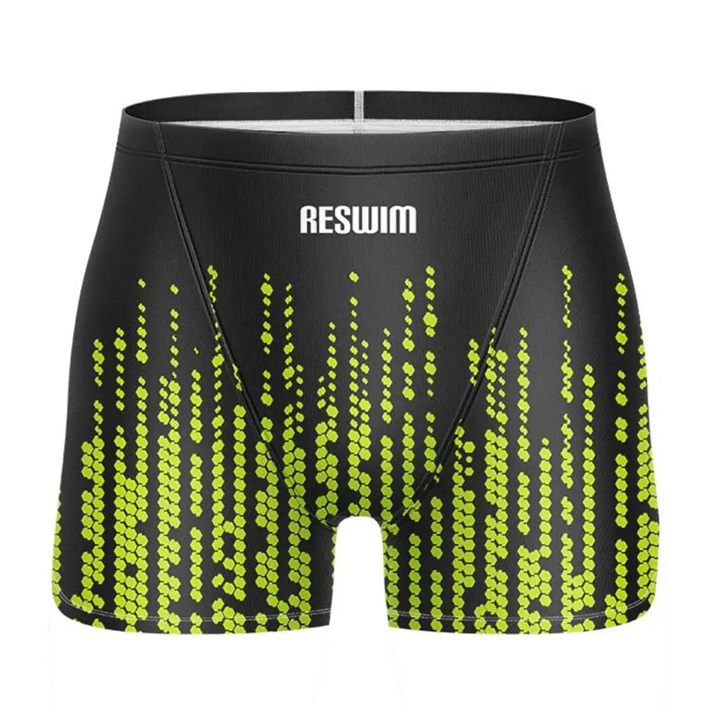 Summer Men's Swim Jammer Swimsuit Shorts Swimming Trunks Beach Tights Shorts Surfing Diving Swimwear New Gym Jammers Lycra Pants