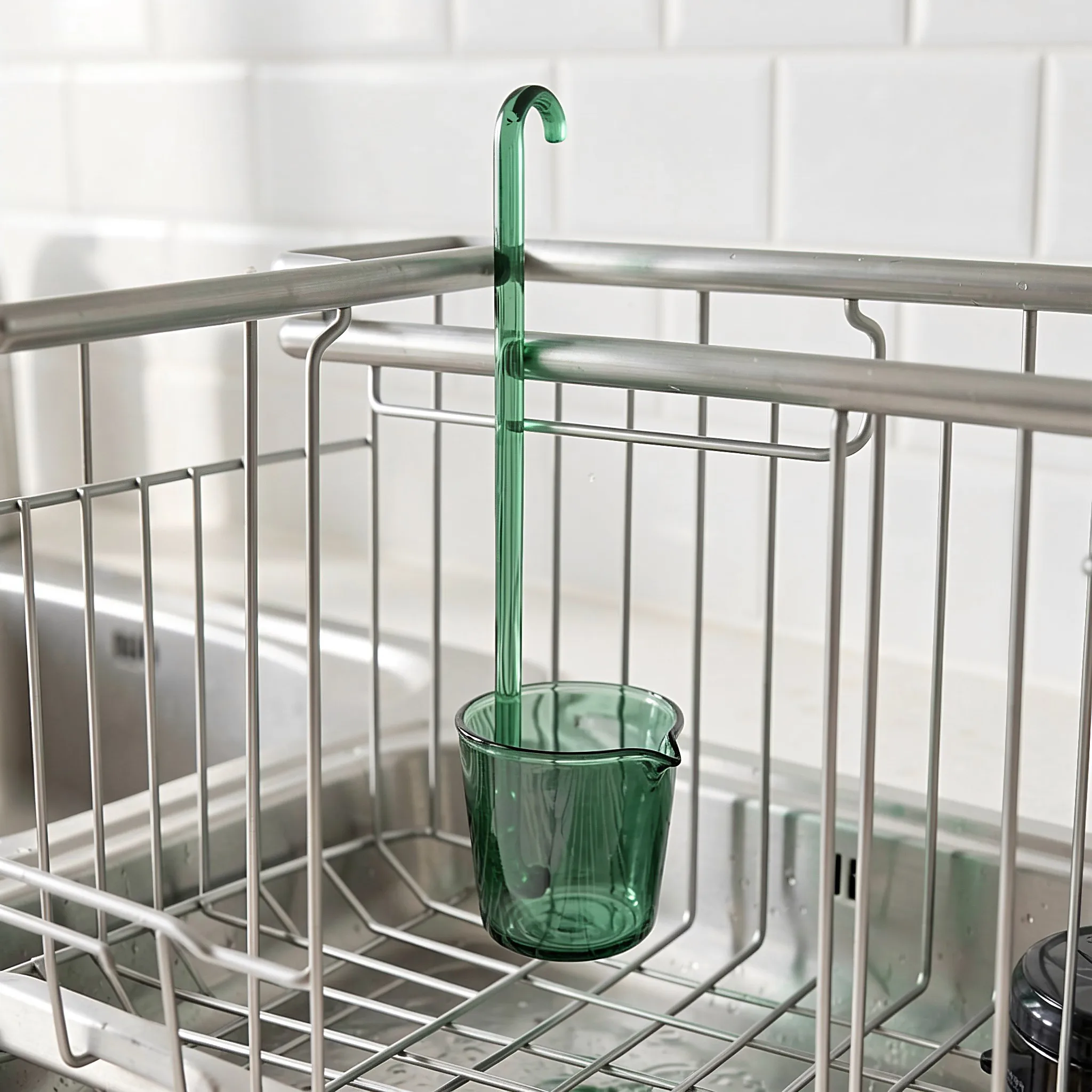 Glass Punch Bowl Ladle 130Ml Glass Spoon Party Serving Smooth Rim Stable Base for Drinks Soups Punch Bowls Ladle