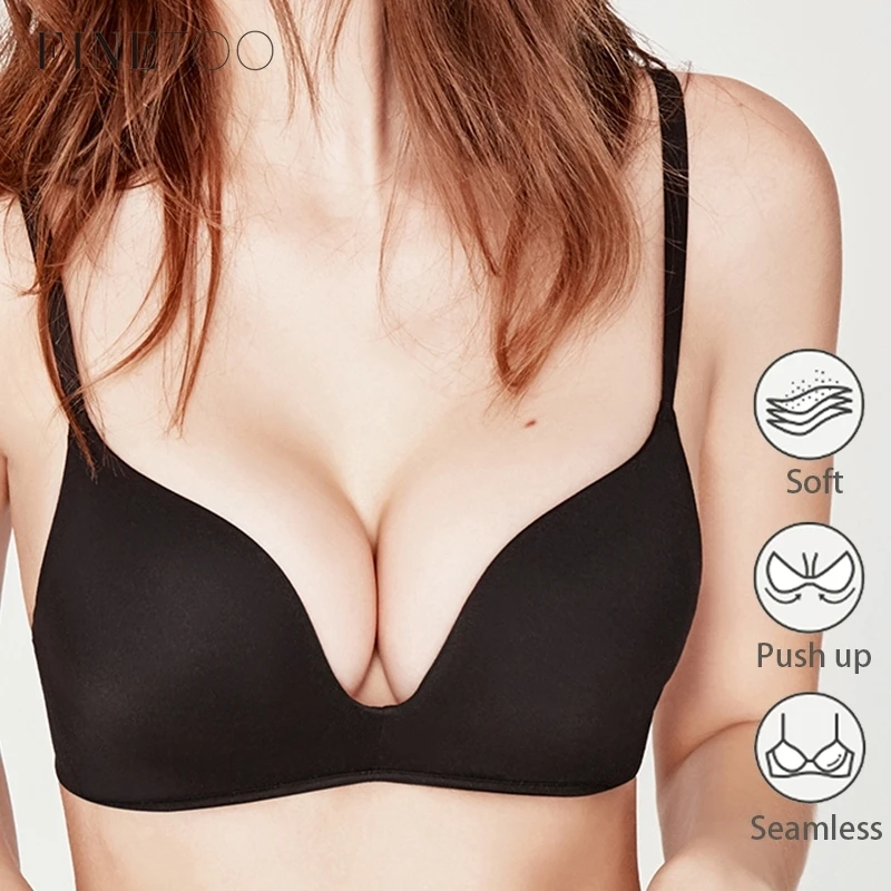 1PC Sexy Women Seamless Bra Without Steel Ring Female Smooth Push Up Bralette Underwear Solid Color Wirefree Intimate Lingerie