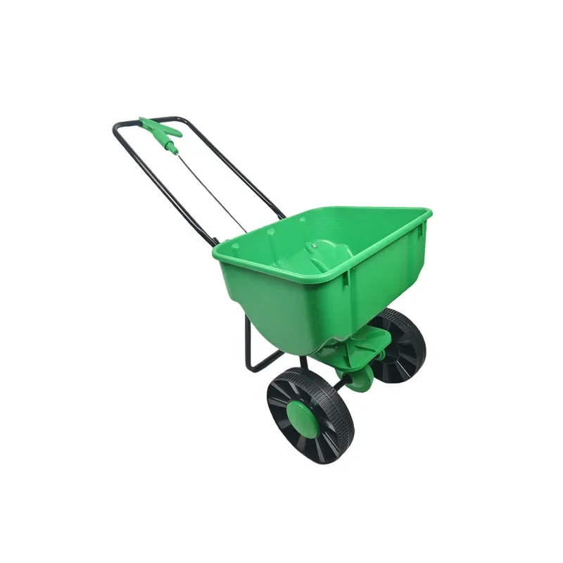 26L Manual Seed Planter with Flow Controller Wheeled Garden Sower for Lawn Farming Agricultural Equipment Outdoor Planting