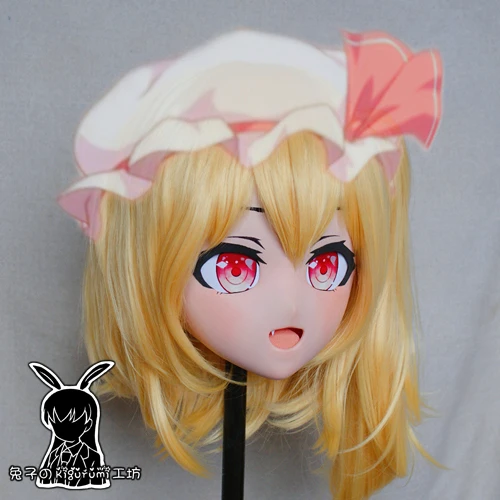 

(RK9165) Высокое качество ручной работы женская смола косплей японская ролевая игра маска кигуруми кукла трансвестит маска транссексуала