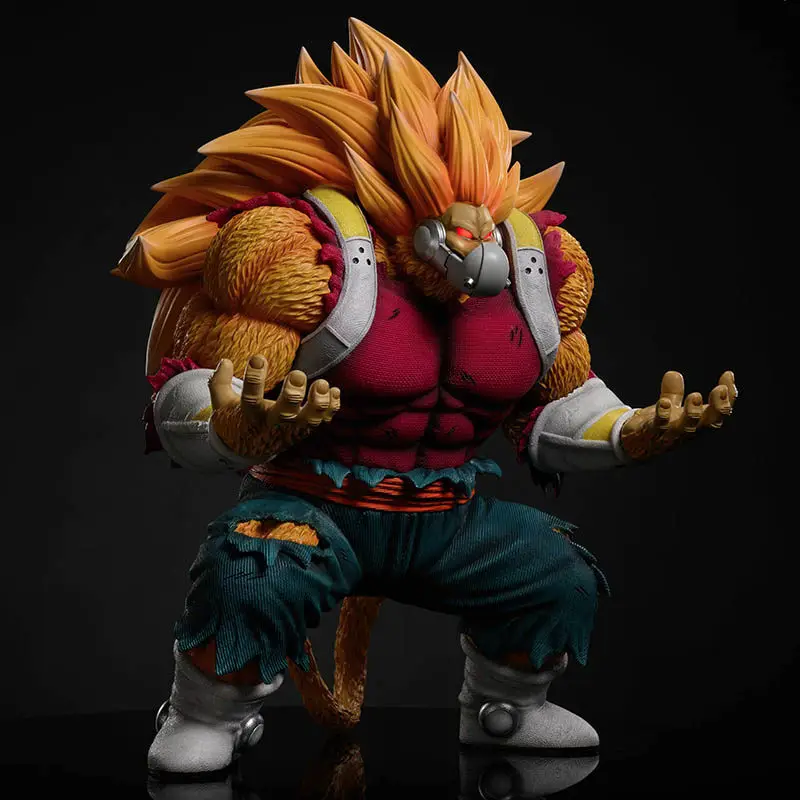 31cm Anime Dragon Ball Z Saiyan Cumber Golden Great Ape Series Action Figures With Removable Mask Statue Periphery Ornament Gift - view 5
