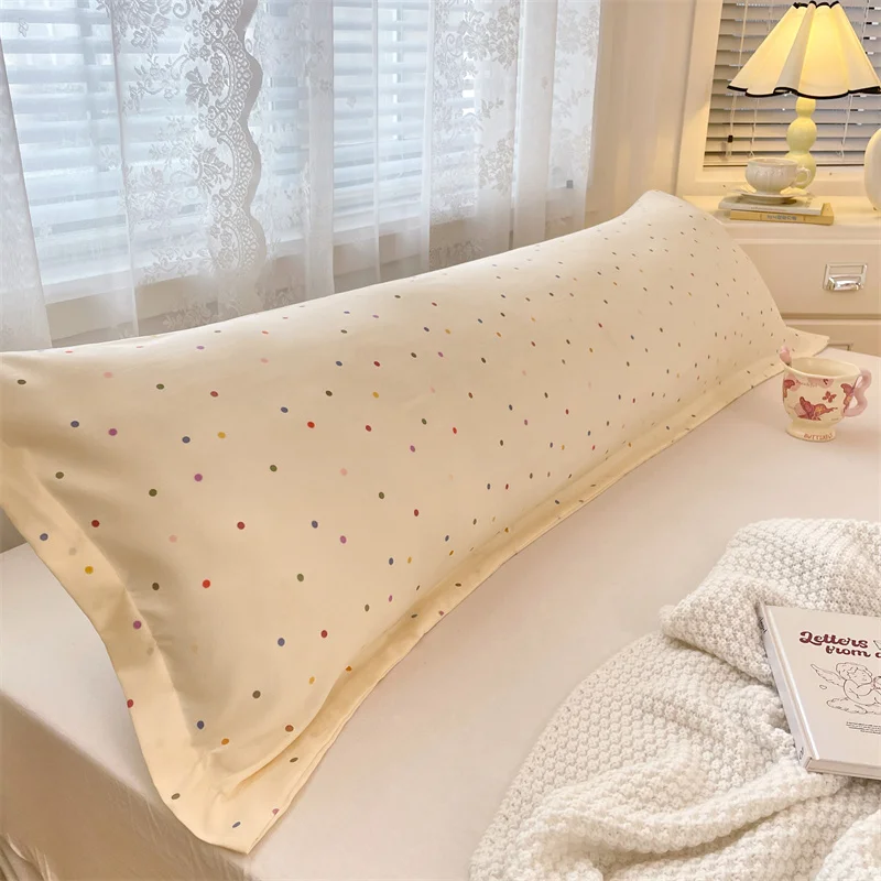 New Skin-friendly Couple Pillowcase Cozy Polyester Long Pillow Case Large Size 120 150 180cm Pillow Cover Hugging Pillow Case