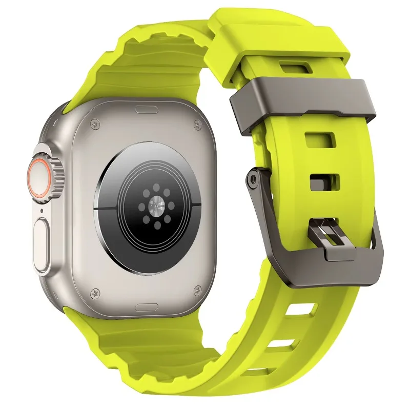 High-end Trail Soft Silicone Strap For Apple Watch Ultra 3 2 1 49mm 11 10 46mm Bracelet Wristband iWatch 9 8 7 6 5 SE 45mm 44mm