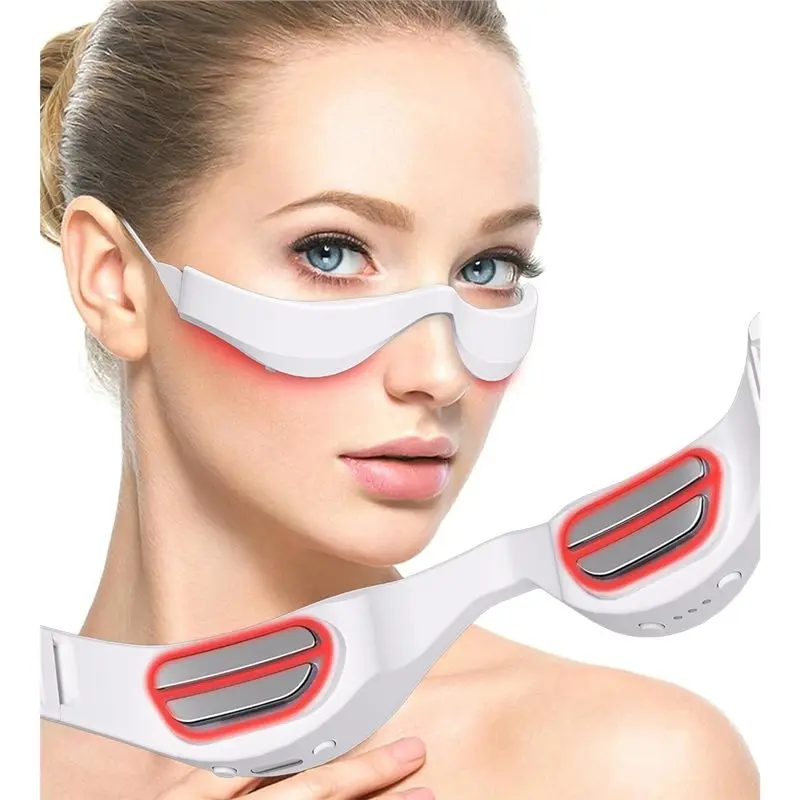 【ÜBERRASCHUNG】Leichtes Augenmassagegerät Wiederaufladbares Rotlichttherapiegerät für die Augenpartie Mikrostromtherapie-Brille