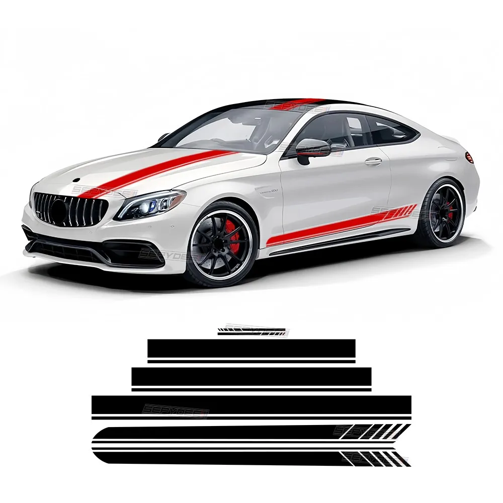 

Edition 1 Car Hood Bonnet Roof Stickers Body Stripe Kit Decal For Mercedes Benz C Class W205 AMG C63 S205 C205 Car Accessories