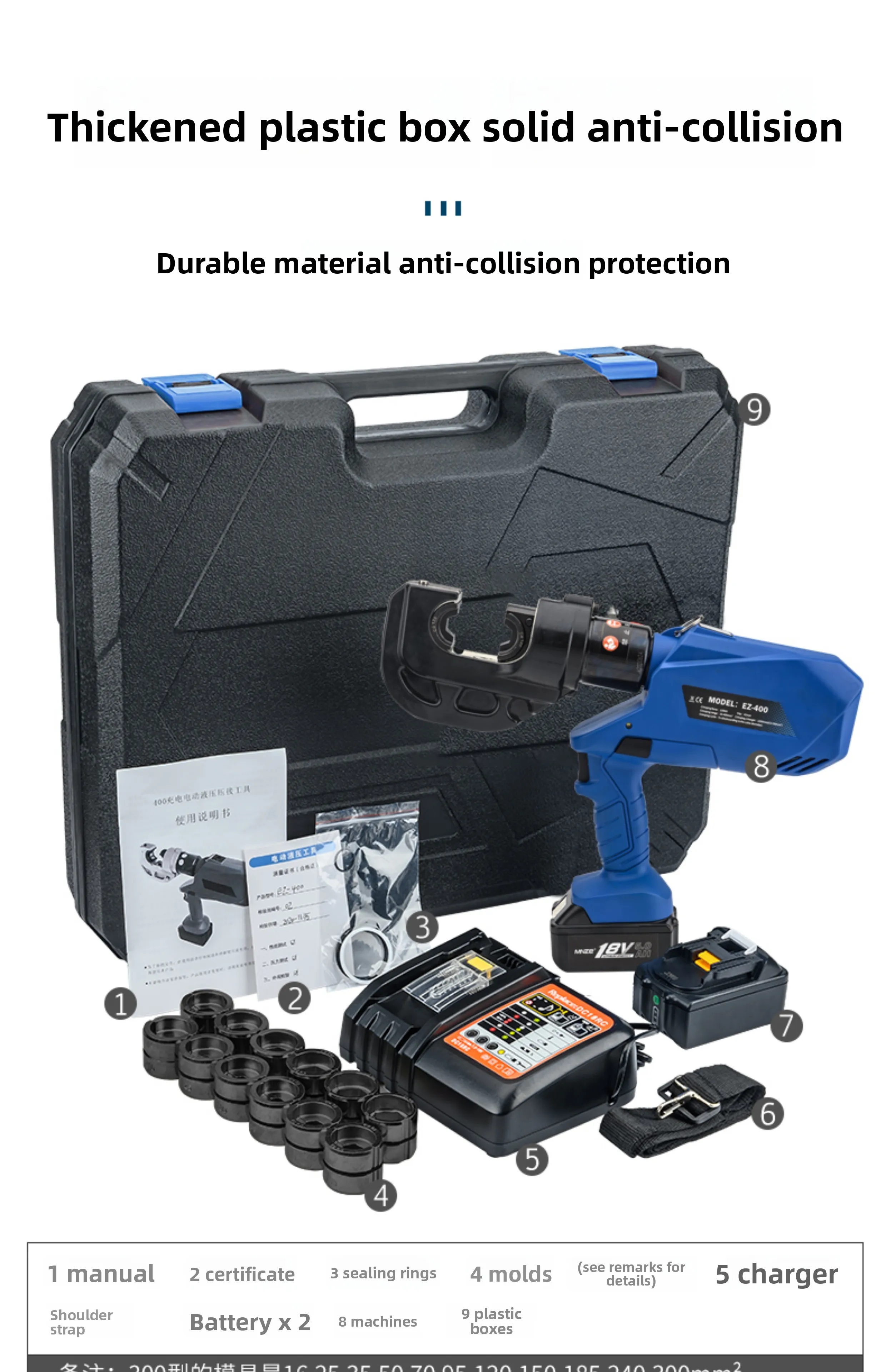 "أداة هيدروليكية للبطارية EZ-300/400 - تجعيد/قطع (21 فولت ليثيوم أيون)"