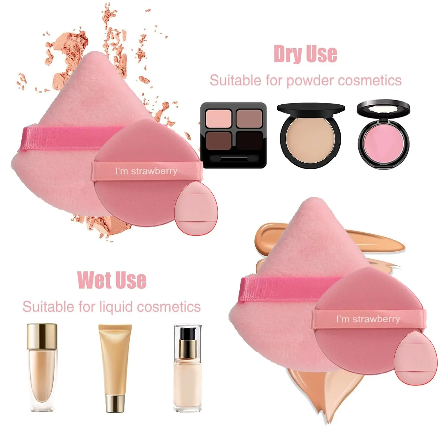 Conjunto de pincéis de maquiagem sintética premium profissional, 42 peças, adequado para iniciantes, para base facial, pó, corretivo, pincéis para os olhos