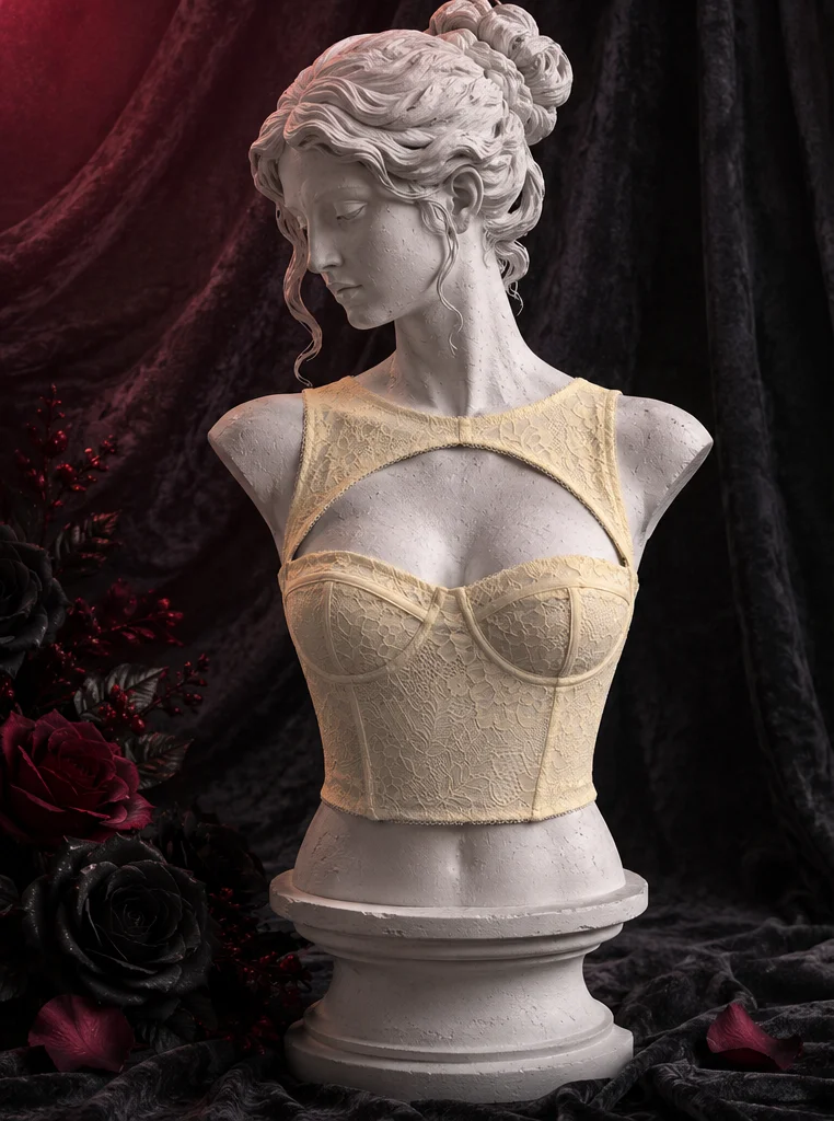【Fragments.One Choice, No More Choices.】Ivory Fashion Tank Top for Women, Retro Aesthetic, Irregular Floral Pattern