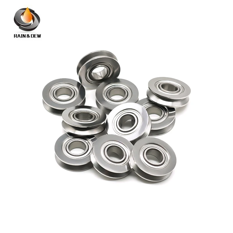 2PCS Stainless Steel SV6-16ZZ Roller Bearing 6X16X4 mm Guide Rail Pulley V-shaped Bearing SV6-16 SV6-16Z