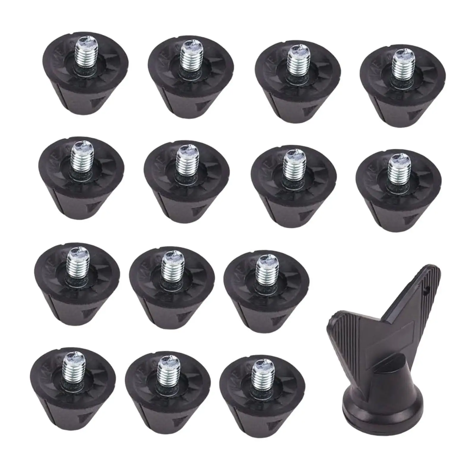 

14Pcs Track Shoes Spikes M5 with Wrench Universal Nylon Soccer Boot Cleats for Training Athletic Sneakers Indoor Outdoor Sports