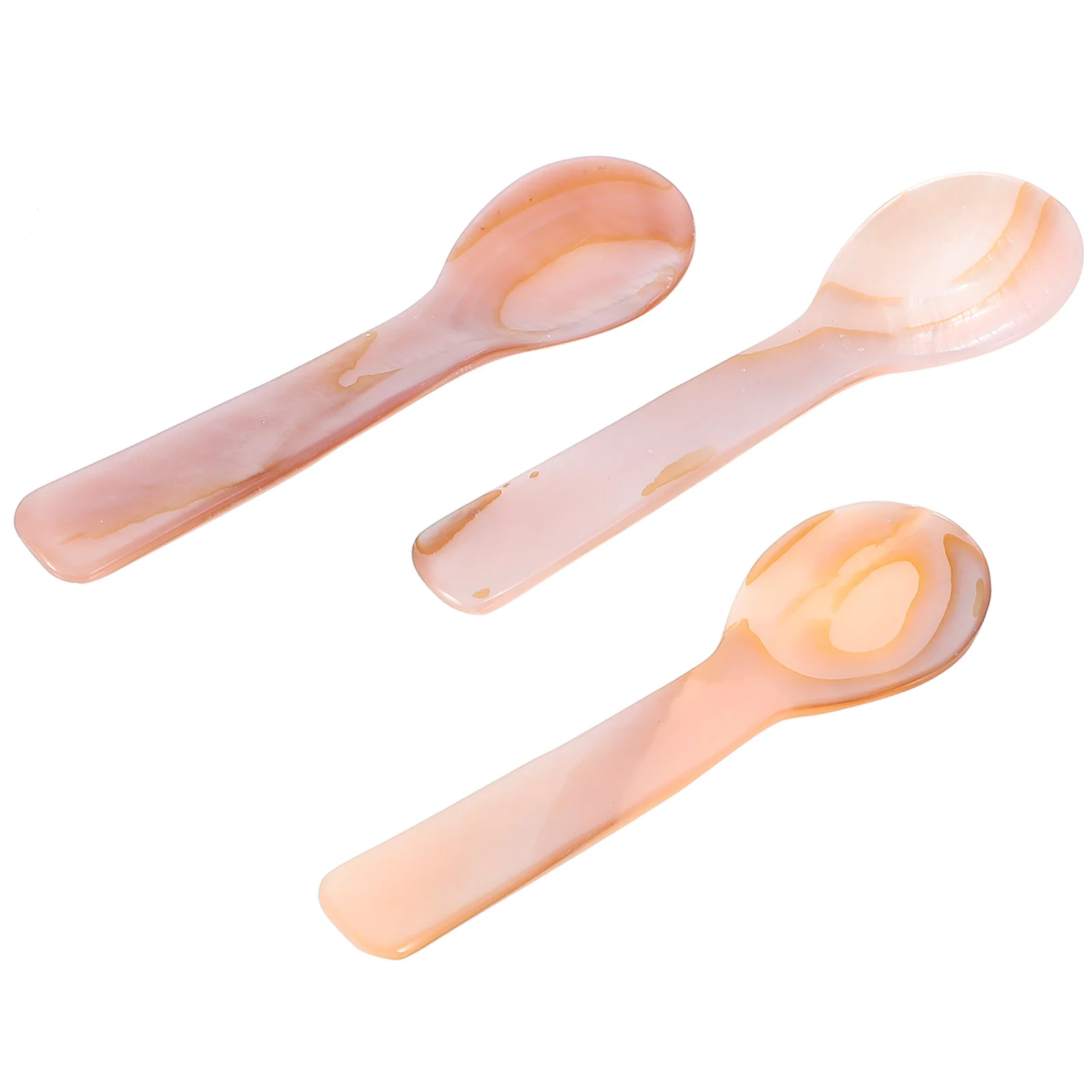 3 Pcs Handcrafted Mother-of-pearl Caviar Spoon Restaurant Shell Spoons Concentrate Home Supplies Porridge Soup Household Food