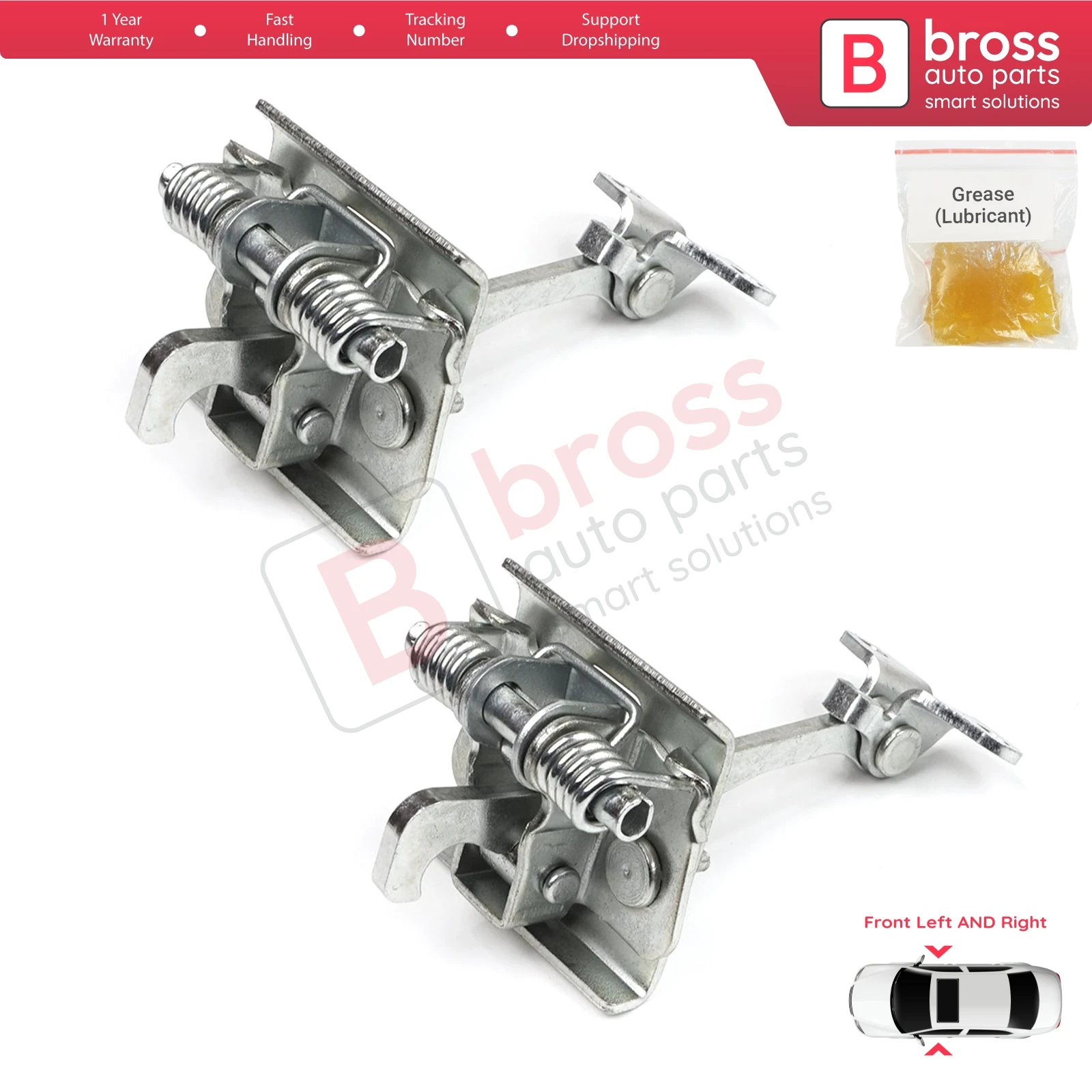 BDP1395-1 2 stuks voordeurstopper beperkingsband voor Citroen C8 MK2 Peugeot 807 Fiat Ulysse Lancia Phedra 179 9181G9