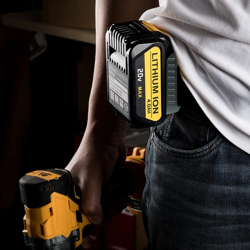 Melhor 1/2/3 pces para dewalt 18v 20v 60v suporte da bateria montagem de parede montagem stander display cabide doca bateria cinto fivela