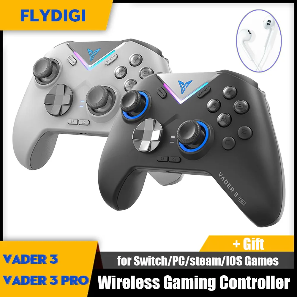 Flydigi Vader 3/Vader 3 Pro Bluetooth Wireless Gamepad Linear Trigger Video Gaming Controller for Switch/PC/steam/IOS Games