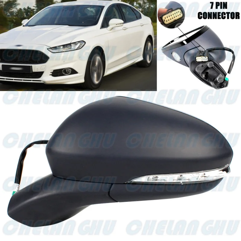 For Ford Fusion 2015 2016 2017 2018 2019 2020 Left Side 7 Pins Paintable Blind Spot Power Fold Mirror Assembly Car accessories