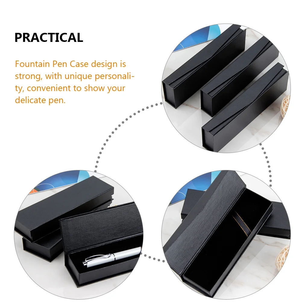 

6Pcs Fountain Pen Cases Jewelry Collection Set Secure Pen Storage Boxes Perfect for Gift Presentation Organizer Holder