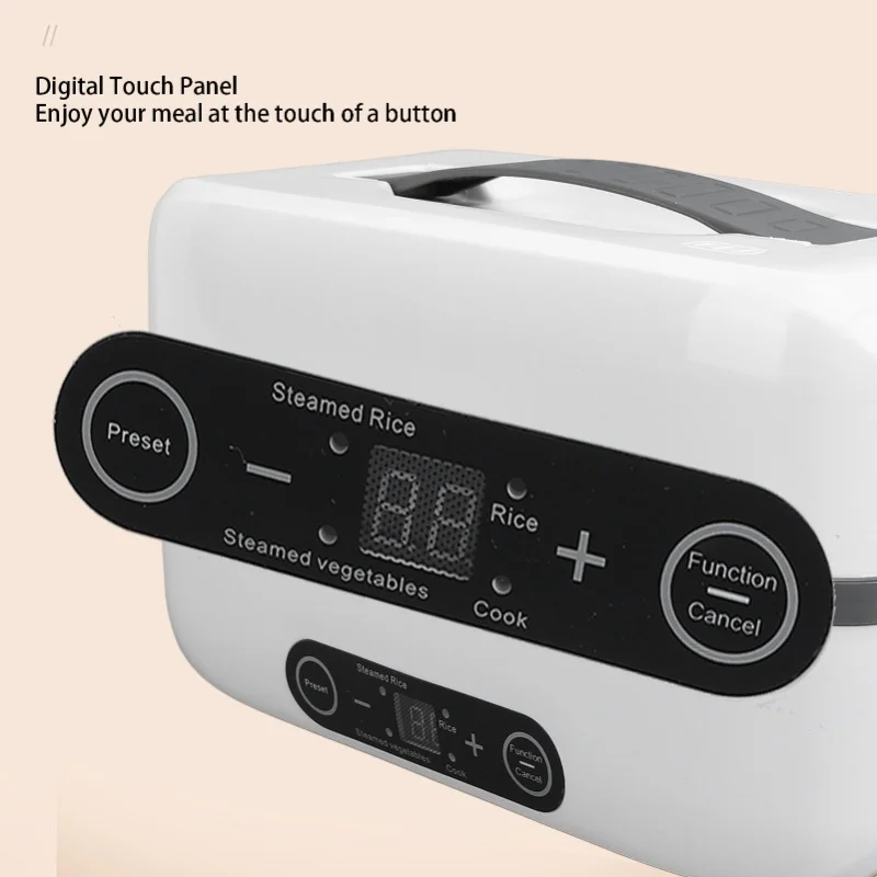 1l Electric Lunch Box Intelligent Reservation Steaming Portable Stainless Steel Individual Inner 250W Heating Bento Box 220V