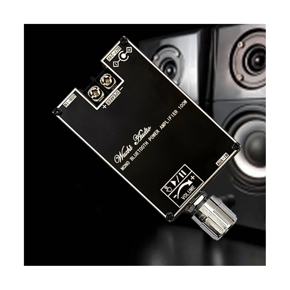 บอร์ดเครื่องขยายเสียงบลูทูธ100W แบบโมโนพร้อมกล่อง TWS TPA3116D2โมดูลเสียงสเตอริโอ BT5.1 DC7-24V ZK-1001B