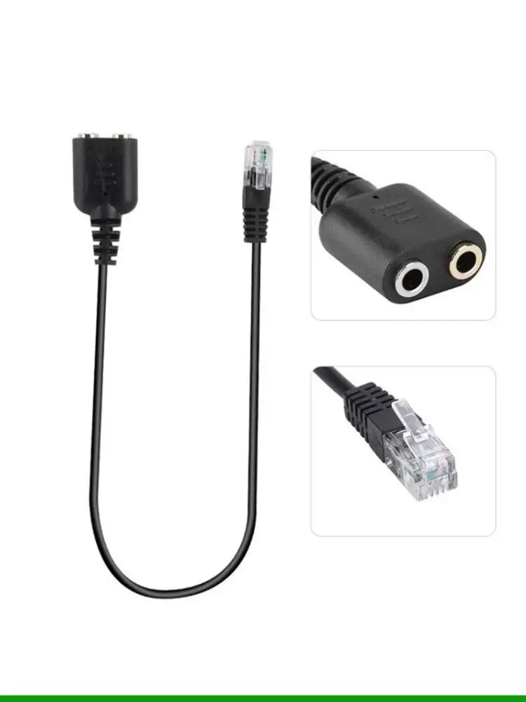U55C Headsets Adapters 3.5mm Female to RJ9 Plugs for PC Phone Convenient to Use
