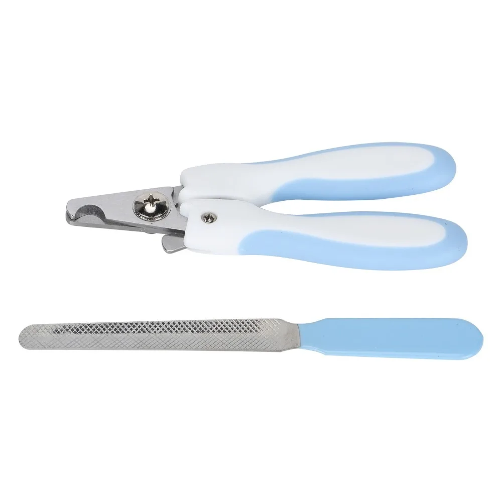 Stainless Steel Pet Nail Clippers with File Set Portable Cat Nail Grooming Dog Nails Cutting Trimming Grooming Tool
