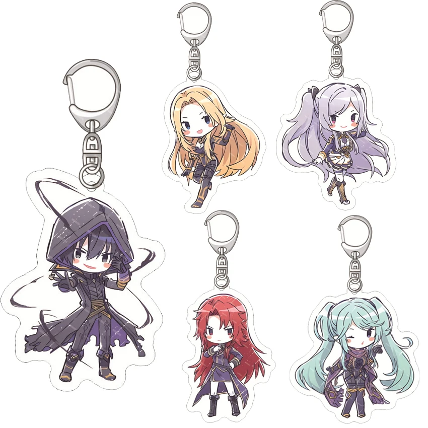 55MM Anime The Eminence in Shadow‌ Acrylic Keychain Cid Kageno Alpha Alexia Midgar Alice Midgar‌ Epsilon Figure Pendant Gifts