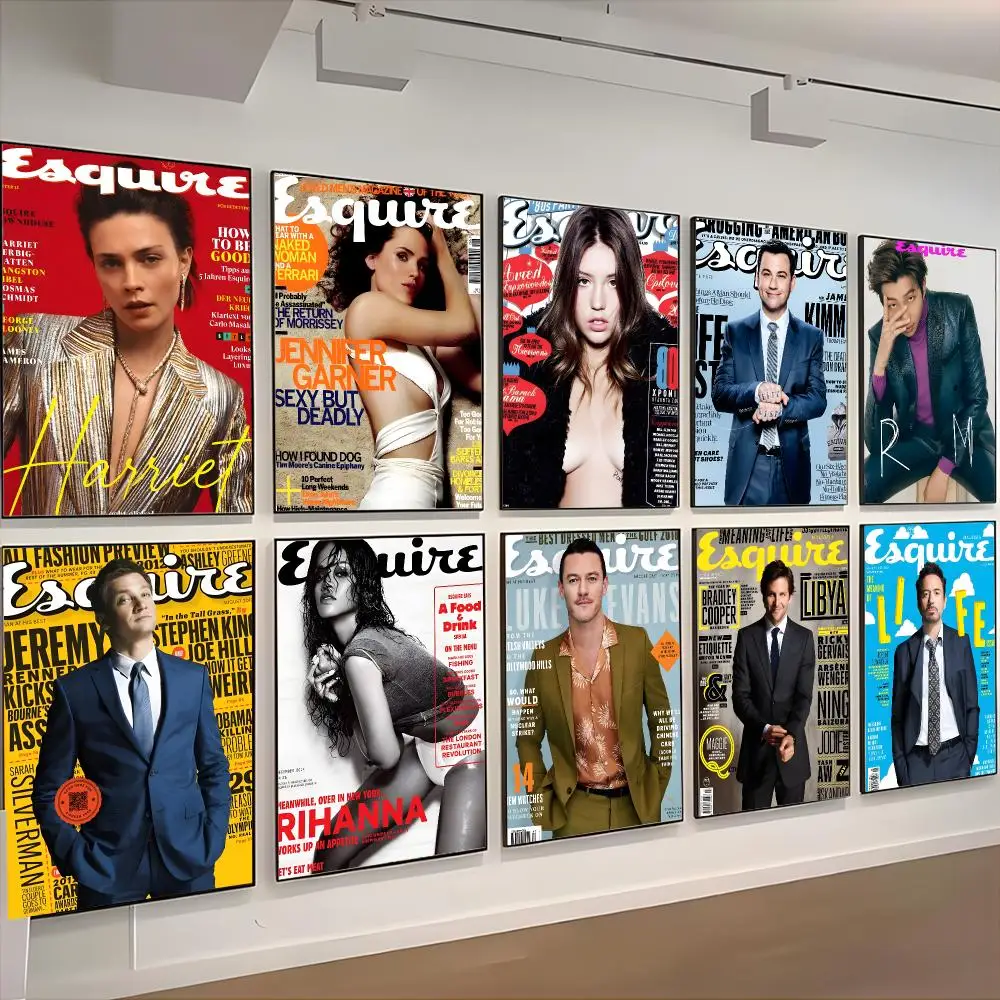 Magazine Men F-Esquire Poster Classic Wall Art Home Decor Peel and Stick Unframed