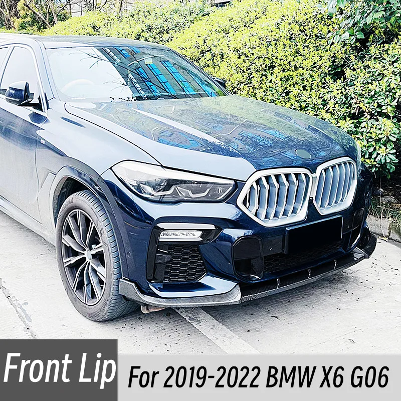 

Для BMW X6 G06 ранний M Sport 2019-2022 гг. 3 шт./компл. ABS пластик, передний бампер автомобиля, разделитель губ, диффузор, комплект кузова, спойлер, отделка