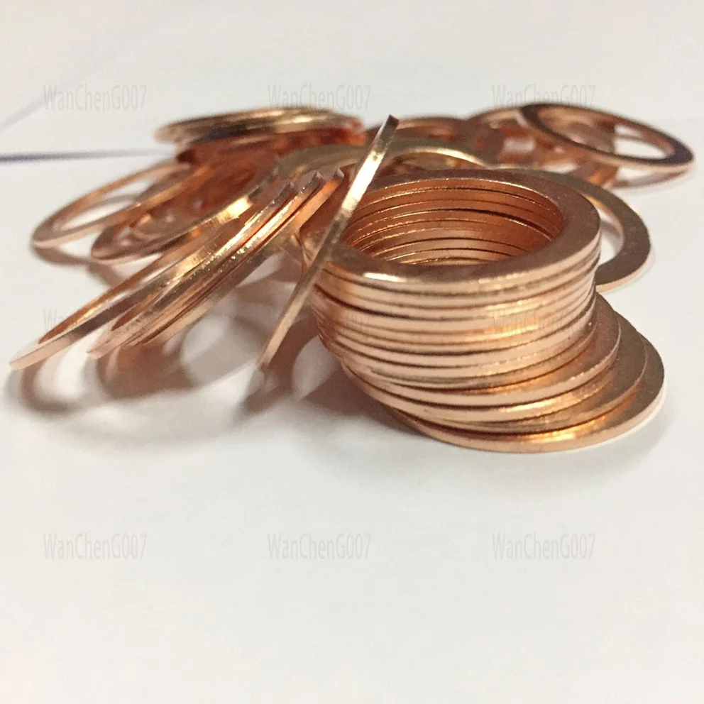 

Purple copper Flat Washers Plain Washer Gaskets Washers Gaskets Red Copper Gasket Sealing Ring Gasket for Marine Watch