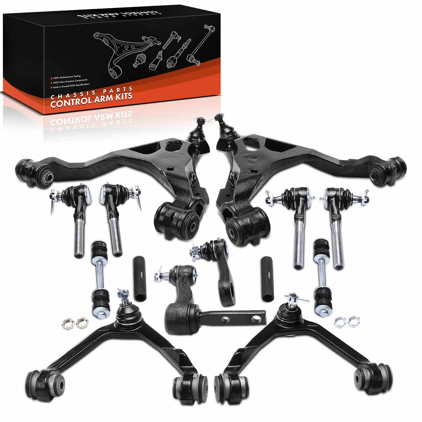 Frankberg 14-delige draagarmset vooras links rechts voor FORD USA F-150 F-250 Lincoln Navigator 4WD F65Z3085BA