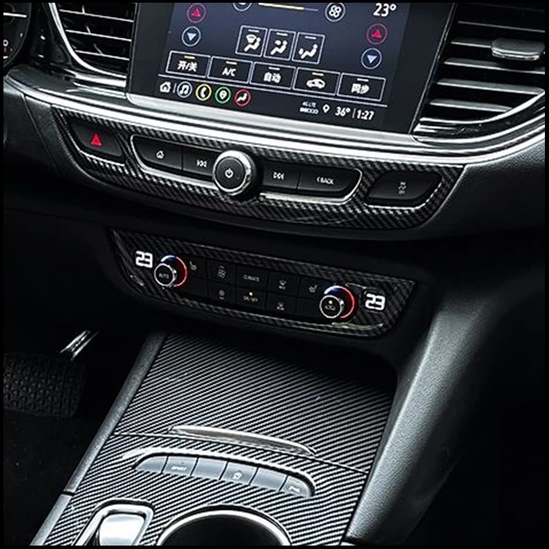 For opel insignia 2017 2018 Radio Control Panel Switch Button Cover Sticker Trim Decorative Strip Auto Accessories