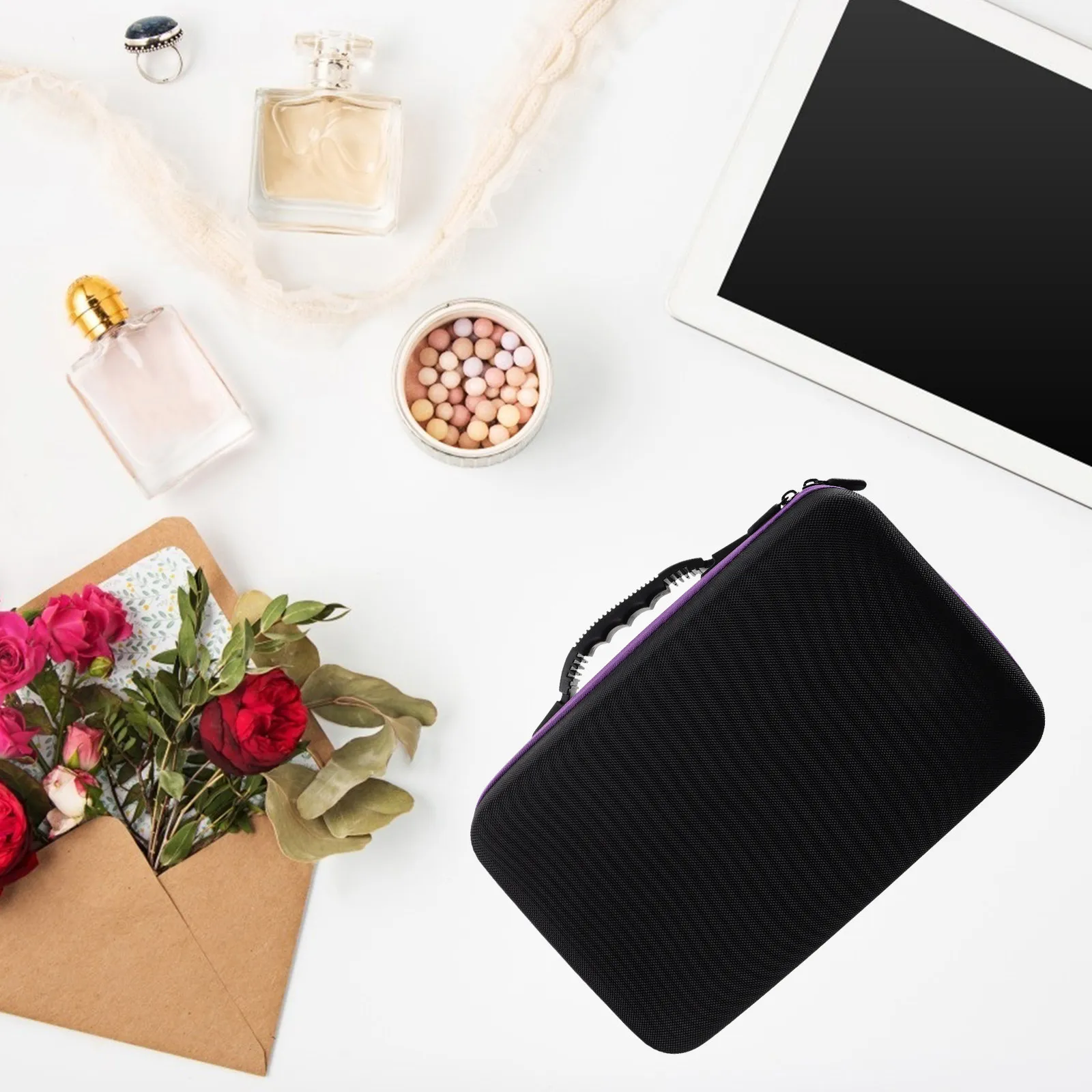 

Портативный футляр для эфирных масел на 5 мл и 10 мл флаконы, с застежкой-молнией, ударопрочный, защита от падений, органайзер для путешествий