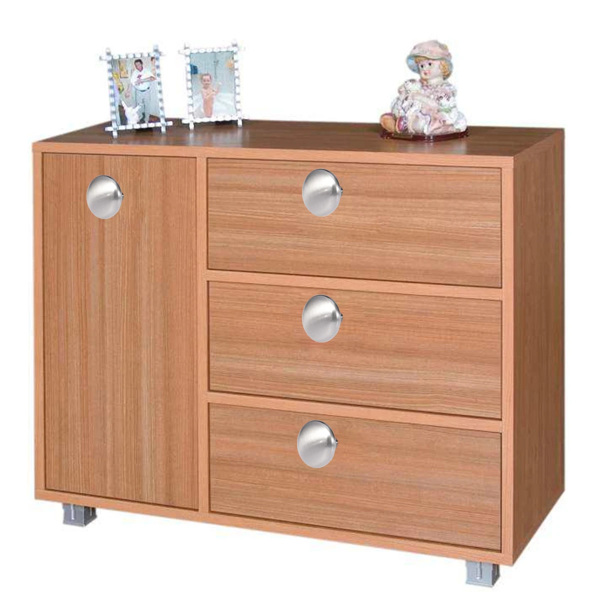 

5Pcs Round H Solid Single Hole Knobs Zinc Alloy Cabinet Drawer Closet Modern Minimalist Kitchen niture Wardrobe Bathroom