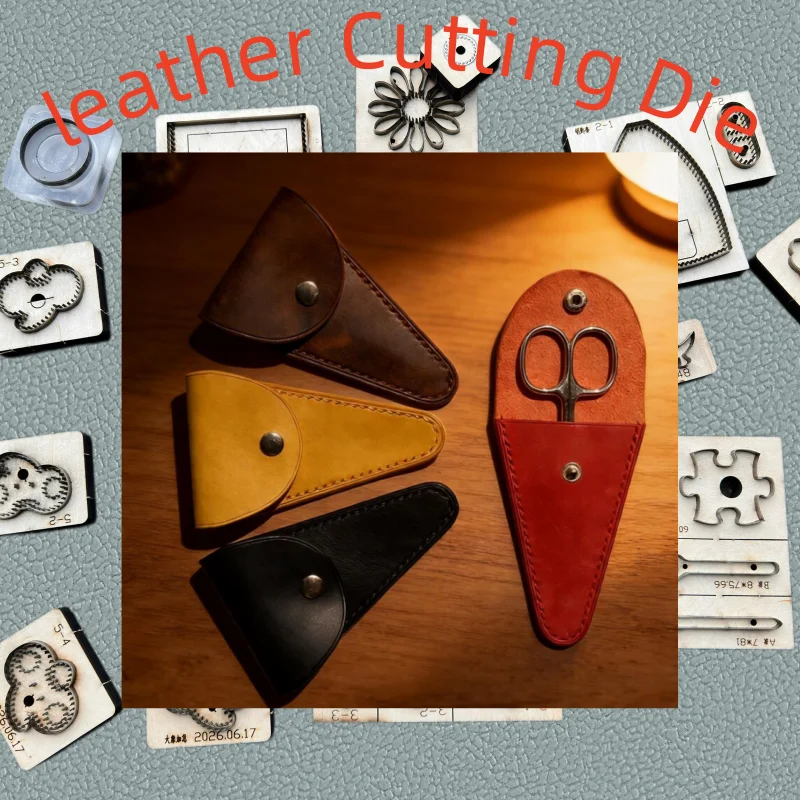 Leather Scissors Case Wood Cutting Die, Laser Custom Leather Craft Mold For Manual Cutting Machine