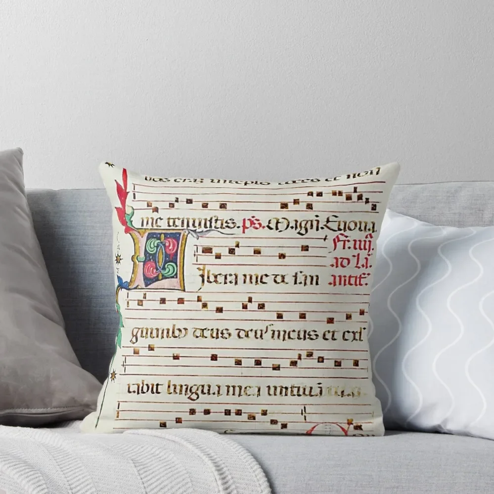 Antiphonary - Medieval Musical Manuscript Throw Pillow Pillow Cover Christmas Covers For Cushions pillow