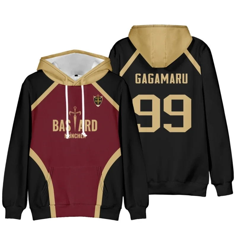 أنيمي الأزرق قفل باستارد ميونيخ ISAGI كايسر تأثيري هوديي النساء الرجال Harajuku البلوز طويلة الأكمام البلوز مقنعين سترة #4